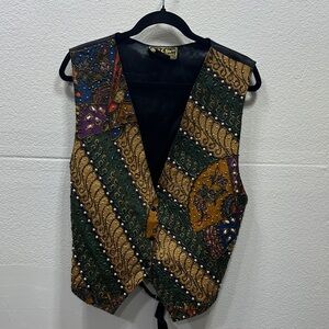 Vintage Beli Chic Women's Colorful Patchwork Vest